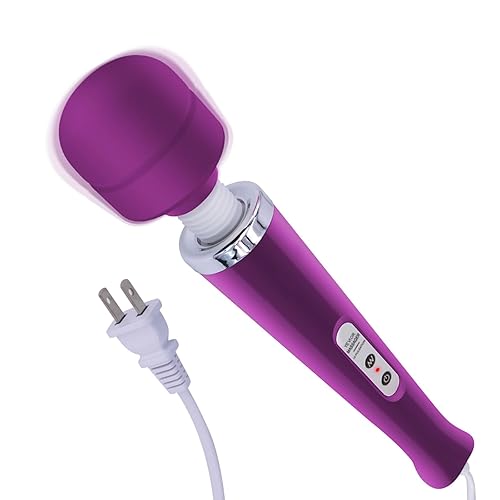 YEVIOR Wired Powerful Handheld Back Massager with 10 Pulse Settings, Personal Total Body Therapy Massager for Sports Recovery, Muscle Aches, Body Pain (Purple) - Purple