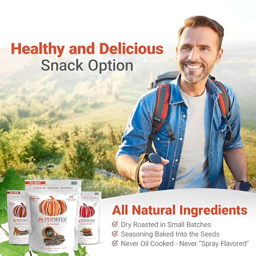 SuperSeedz Raw Styrian Pumpkin Seeds - Raw Unsalted Pepitas, No Shell, Whole 30, Paleo, Vegan & Keto Friendly, 9g Plant Based Protein, Produced in USA, Nut Free, Fresh Gluten Free Snack (12oz) - Thumbnail 2