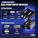 Portta RCA to HDMI Converter, Composite CVBS to HDMI Adapter Upscaler 720P/1080P, AV to HDMI Video Converter, Support PAL/NTSC Compatible with PS3, TV, PC, STB, Xbox, VHS, VCR, Blue-Ray DVD (Black)