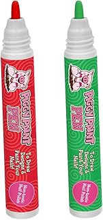 Piggy Paint | 100% Non-Toxic Girls Nail Polish Pen Marker | Safe, Cruelty-free, Vegan, & Low Odor for Kids (Red & Green)