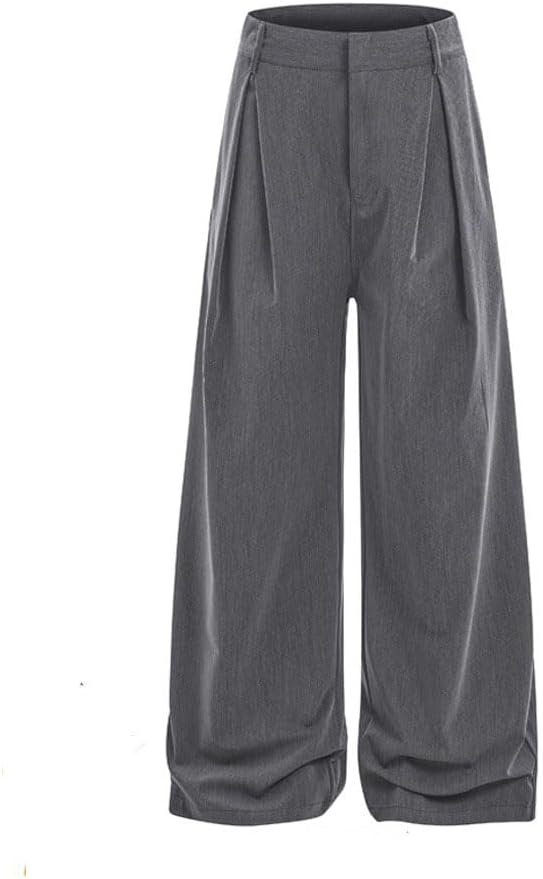 Men's Casual Dress Pants Spring Fall Wide Leg Trousers Pants for Men