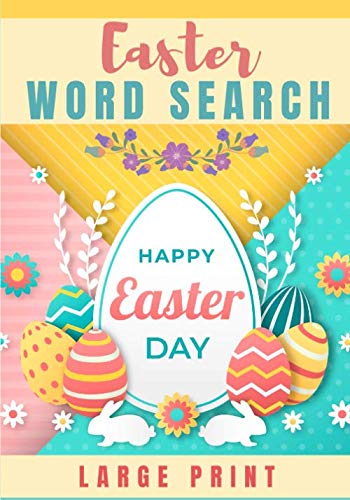 Easter word search: Challenging Puzzle book For kids and adult | 60 puzzles with word searches and scrambles | Find more than 400 words`| Large Print, Big Character | Funny Gift for Friends, Family.