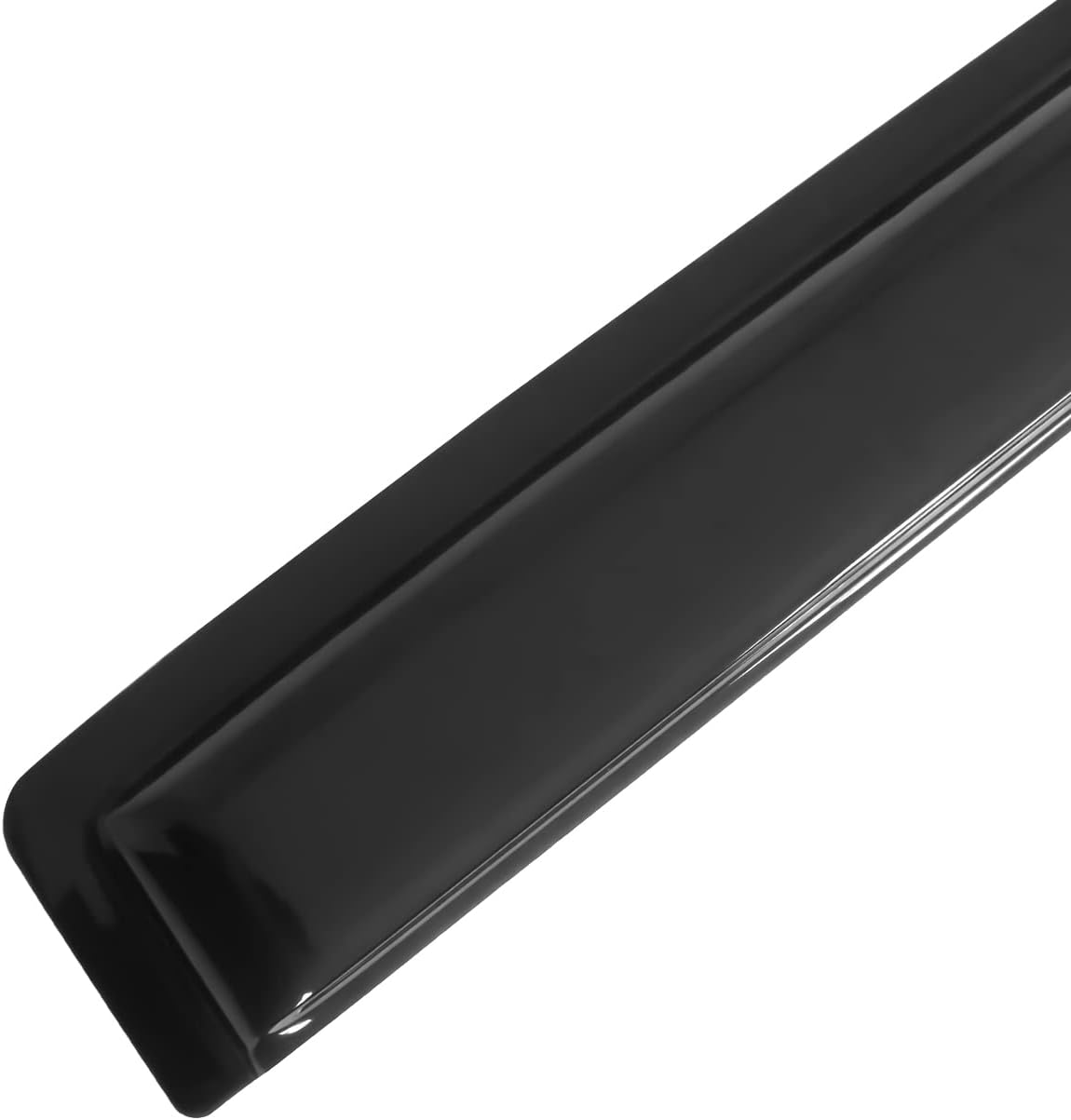 FREEMOTOR802 Tape-on Side Window Visors Wind Deflectors Rain Guards Vent Visors, Compatible with 2007-2021 Toyota Tundra CrewMax, Slim Style Smoke Tinted Acrylic 4 Pieces