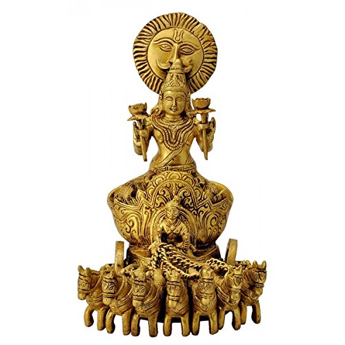 GangesindiaLord Surya on Chariot Drawn By His Seven Horses