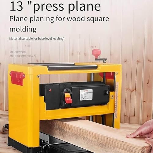 Power Benchtop Planer, 2000W Electric Thickness Planer, 8000RPM 13 Inch Wood Jointers for Cutting, Multifunctional Copper Motor 6-160mmH 1-3mmT