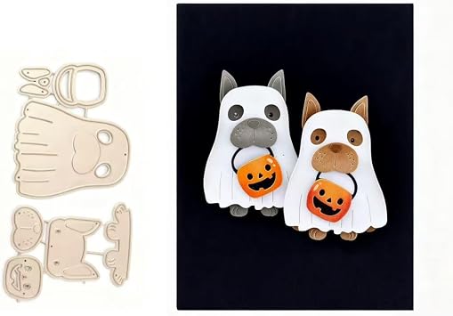 Ghost Dog Cutting Die Halloween Embossing Metal Dies Cut for DIY Scrapbooking Album Decorative Paper Crafting Card Making