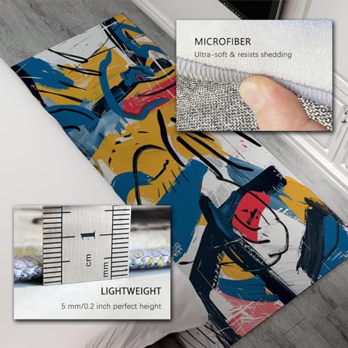 Tapis salon graffiti abstrait moderne lavable pour dynamiser votre bureau