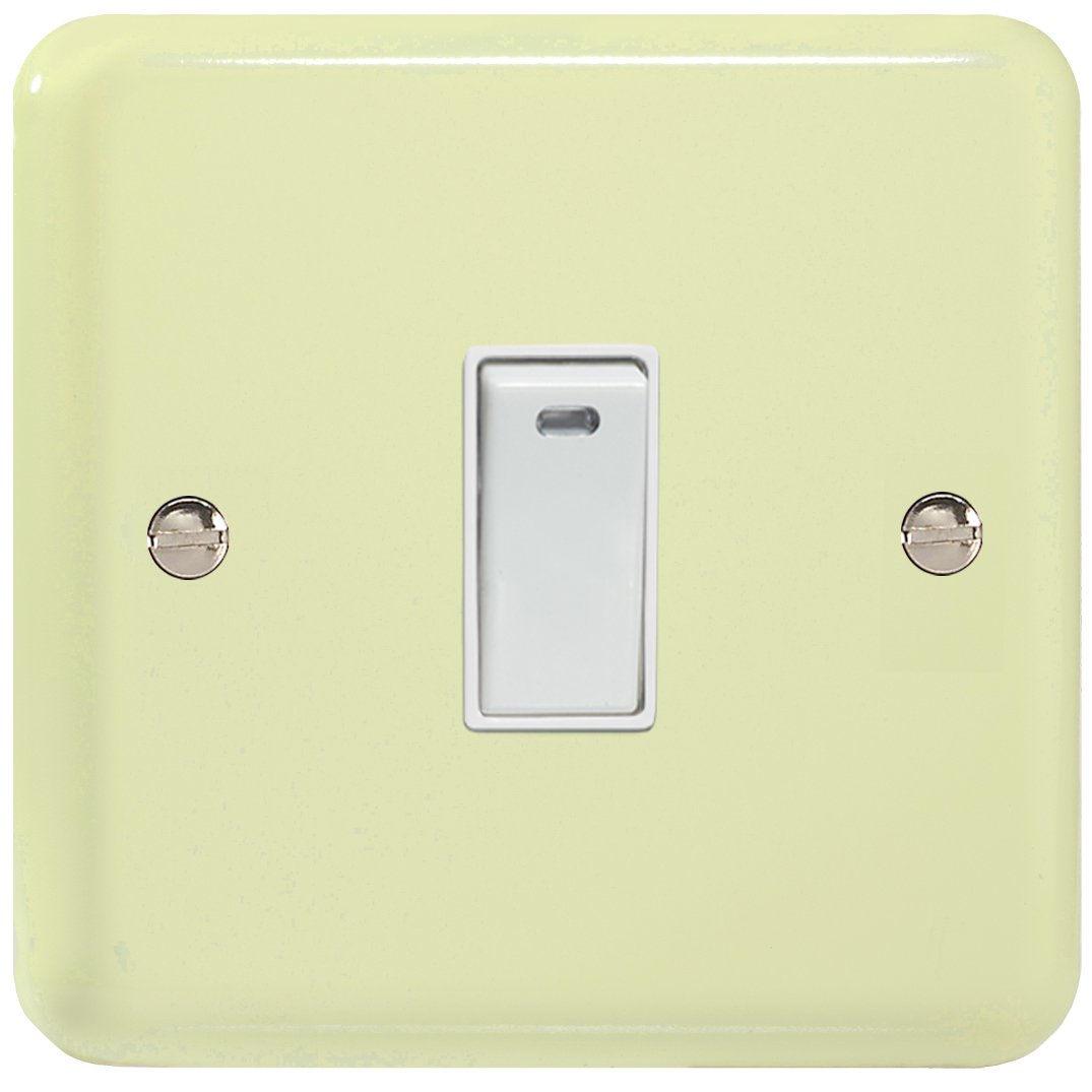 XY20NW.WC, Varilight 1 Gang (Single), 20 Amp Double Pole Switch with Neon, Classic Lily White Chocolate