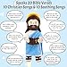 Yelakey Jesus Plush Talking Doll with Halo,Speak 20 Bible Verses & 20 Songs,13.4