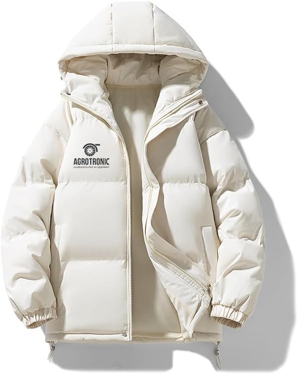 COLIN（コリン）の「COLIN:SWITTING PANEL HOOD ECO DOWN JACKET:切り替えフード エコ ダウンジャケット（ ダウンジャケット/コート）」 - WEAR [Leeone] メンズコットン衣料 Binanceプリント冬用ジャケット 防風保温 フード付き ショート丈 厚手ダウンコート