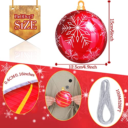 Décorations de Noël rondes anti-chute avec cordon argenté pour sapin impeccable - 3