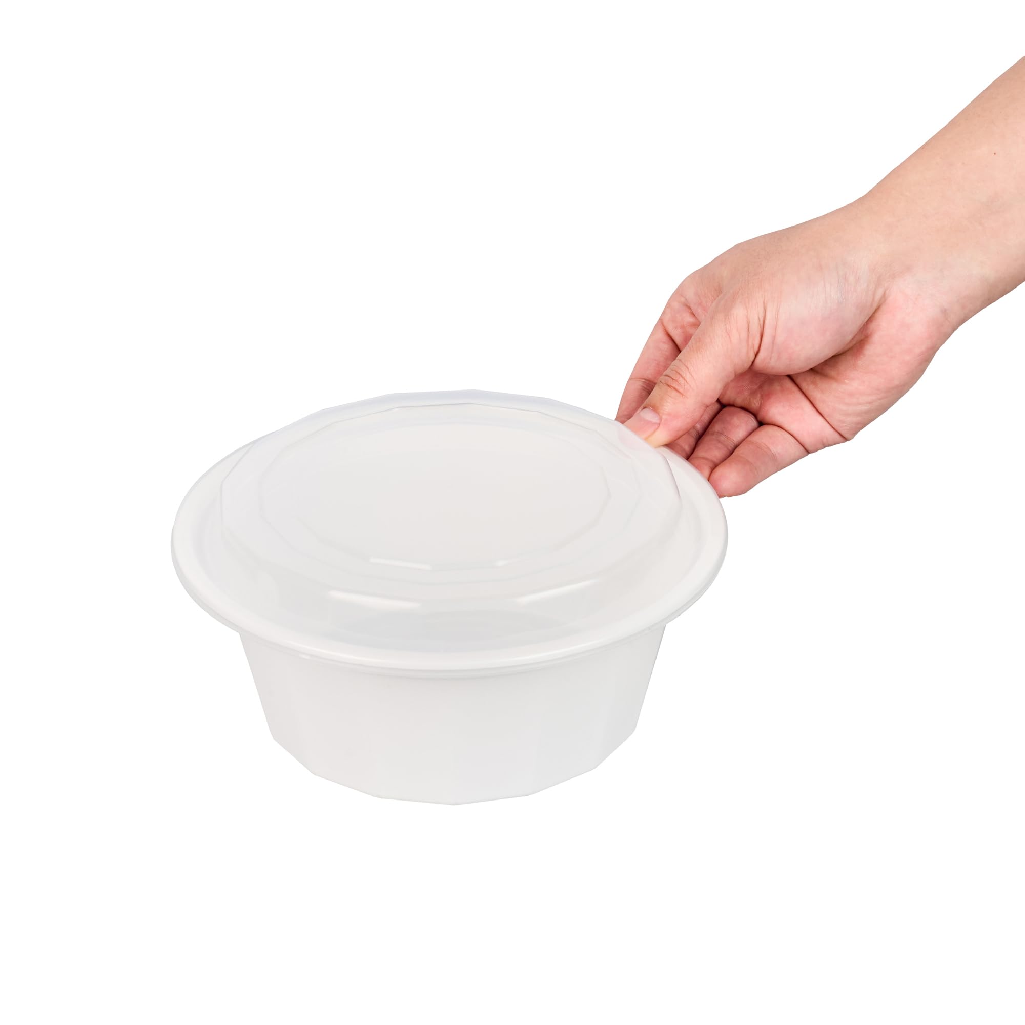 Restaurantware 100 Count Asporto Microwavable Collection Round PP To Go Box with Clear Lid