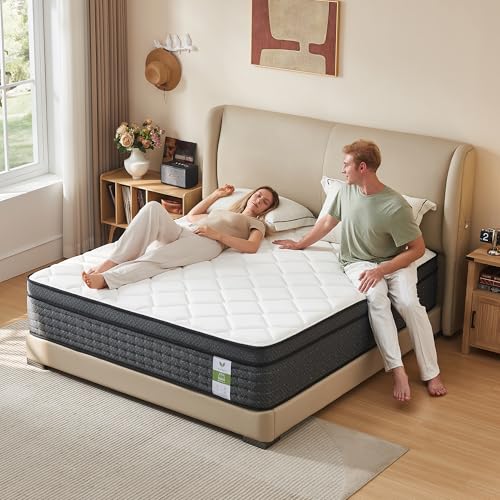 Queen Size Mattress, 12 Inch Hybrid Queen Mattress in a Box