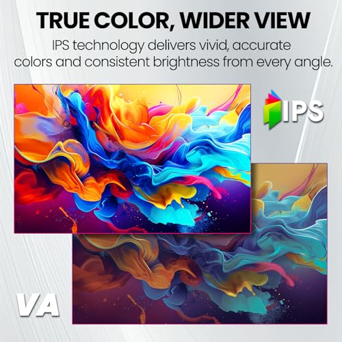 Image of CRUA 28 Inch White Monitor, 4K UHD+ 3840x2560 IPS 60Hz Computer Monitors, 15:10 Aspect Ratio, 120% sRGB 10-Bit Color, Support FreeSync, Built-in Speakers, USB Type-C, HDMI 2.0 & DP 1.4, Wall Mountable
