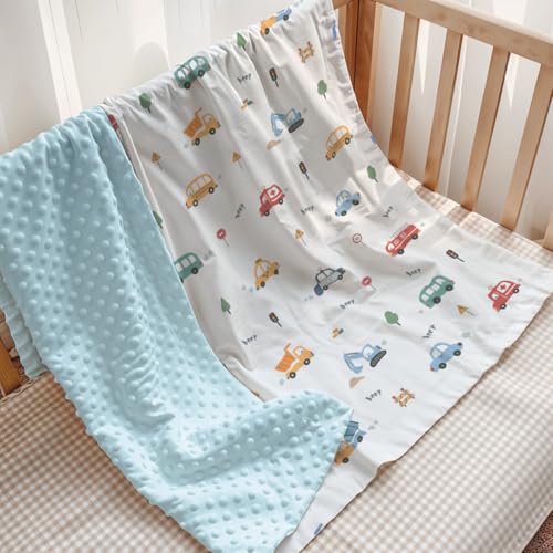 Image of SANDJEST Vehicle Minky Blanket 30 x 40 Inches, Gift for Christmas Birthday