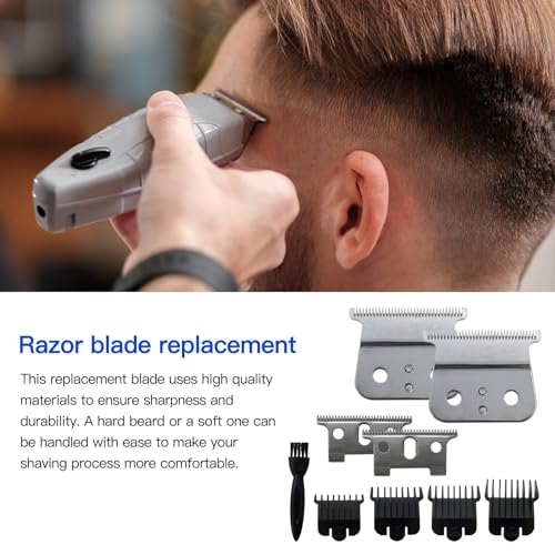 2-Pack T Blade for Andis T Outliner Trimmer, Andis GTX Trimmer, Replacement Blade Compatible for Andis #04710, 04521 - Silver