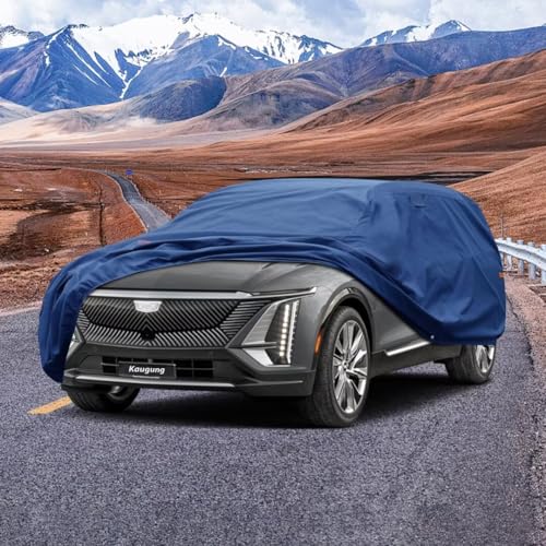 Image of Kaugung Heavy Duty SUV Cover Custom Fit for JCadillac Lyriq (2022-2025),SUV Car Cover Waterproof All Weather with Anti-Theft Lock,Sun, Rain, Dust & Snow Protection.(USA Warehouse,Within 3-7 Days)