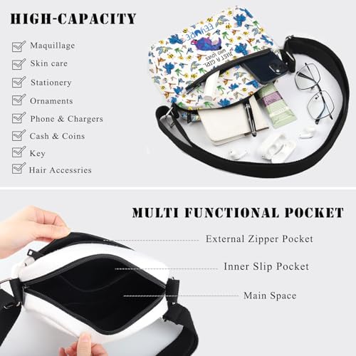 BDPWSS Donkey Crossbody Bag Just a Gi-rl Who Loves Donkey Gift Donkey Lover Gift Donkey Fans Gift Cartoon Character Fan Gift4