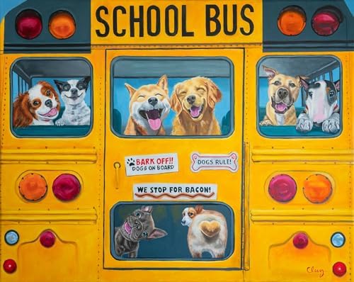 Majestic Happy Pups on the School Bus 300 Piece Dog Jigsaw Puzzle USA image 3