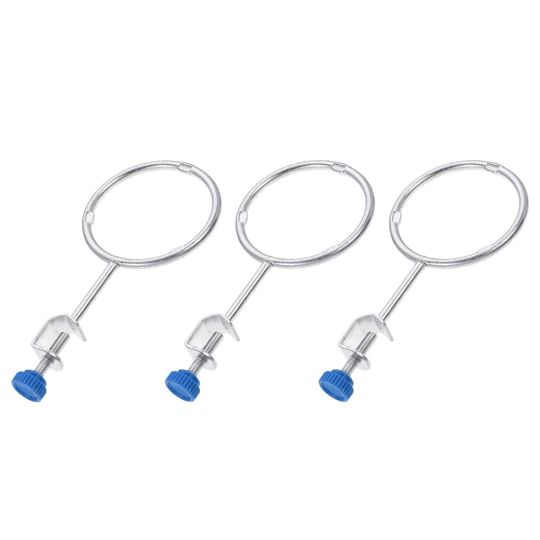 uxcell Lab Support Ring with Clamp Iron 3.3 Inch Diameter Closed Plastic Knob for Laboratory