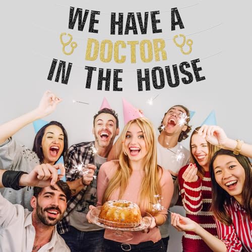 We Have a Doctor in the House Banner 2025 Doctor Graduation Party Decorations Medical School Graduation Party Supplies by JIFORUI - Used condition - Image 6