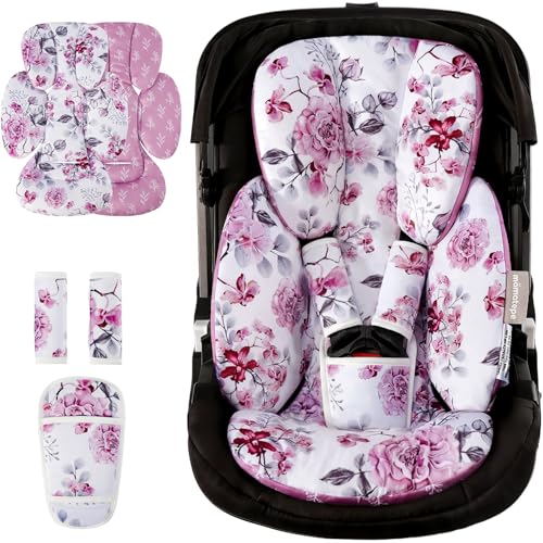 Image of Infant Car Seat Insert for Newborn，Preemie Newborn Infant Insert, Newborn Car Seat Insert Head Body Support for Stroller, Baby Swing, Rocker, Bouncer, Bassinet, 2-in-1 Reversible