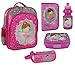 Produktbild Familando Ballett Ballerina Rucksack Schulrucksack (Maße: ca. 39 x 29 x 17 cm) 5tlg. Set mit Federmappe, Schlamper, Dose und Trinkflasche