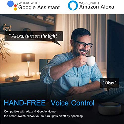 Image of NETSTAR 2-Switch Smart Wi-Fi + Bluetooth Touch Switch (15 Amp each) | Netstar App & SmartLife App Control I Compatible with Alexa, Google, Siri | Glass Finish