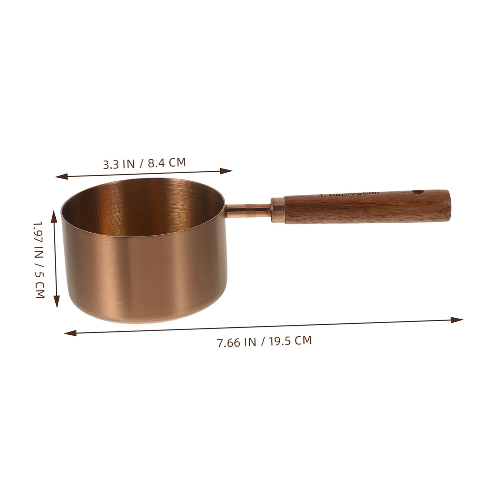 Cuillères Doseuses en Acier Inoxydable et Bois 8 Pièces Cuisine