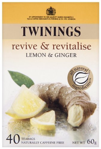 Twinings Lot de 4 paquets de 160 sachets de thé au citron et au gingembre