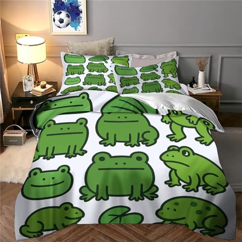Parure de lit grenouille microfibre légère抗 plissement et fermeture éclair