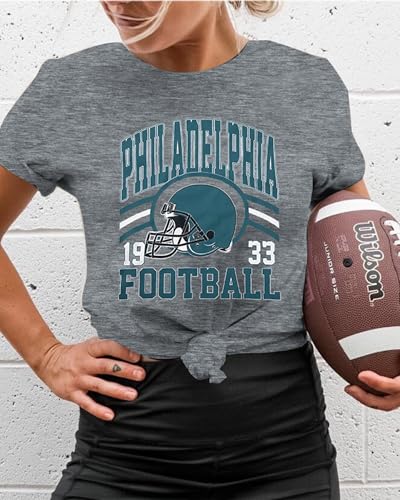 MNLYBABY Football Shirt for Women Game Day T-Shirt Football Fans Season Short Sleeve Tee Tops2