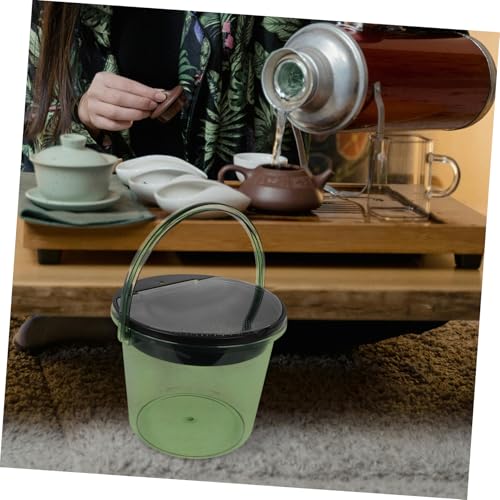 Caneca portátil para drenaje de té con tapa color verde miniatura 6