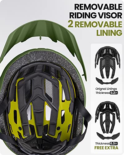 Outdoormaster Mips Adult Recreational Cycling Helmet - Palm Green,L #TOP2