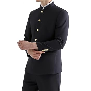 JYDress Men's Suit 2 Piece Stand Collar Jacket Slim Fit