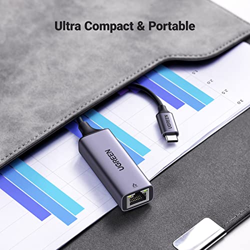 Ugreen Usb C To Ethernet Adapter, Gigabit Rj45 To Usb 3.0 Type-C (Thunderbolt 3) Ethernet Lan Network Adapter, Compatible With Macbook Pro 2020/2019/2018/2017, Macbook Air, Mac Mini 2023, Dell Xps #TOP6