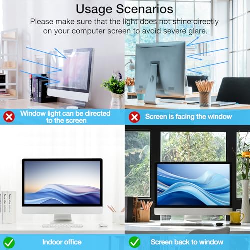 Image of MOSISO Computer Blue Light Blocking Screen Protector Anti-UV Filter Film (Pack of 2)