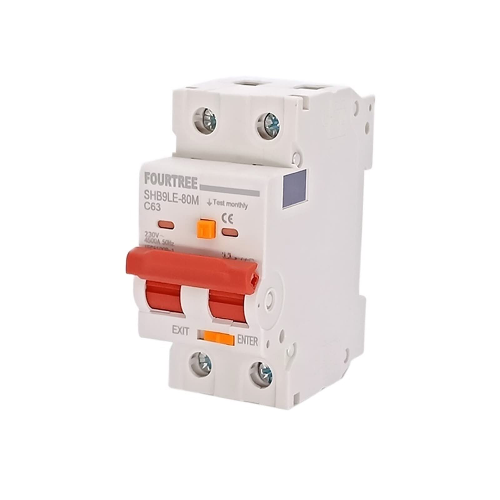 Rcgknnmuz 40A Type 1P+N 230V Leakage Switches Residual Current Circuit Breaker With Over Current And Leakage Protection Mcb 30Ma 10-63A(40A)
