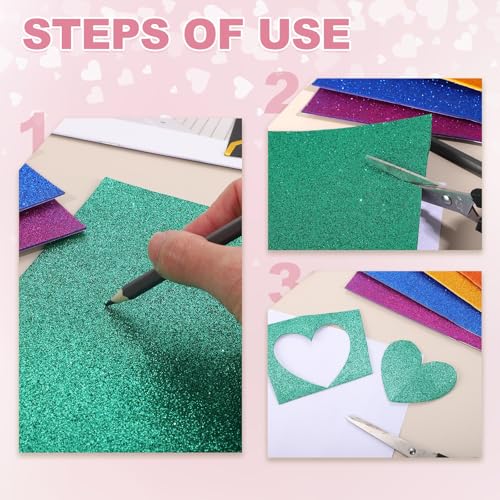Mousse EVA scintillante argentée contre les décors ternes scrapbooking x15