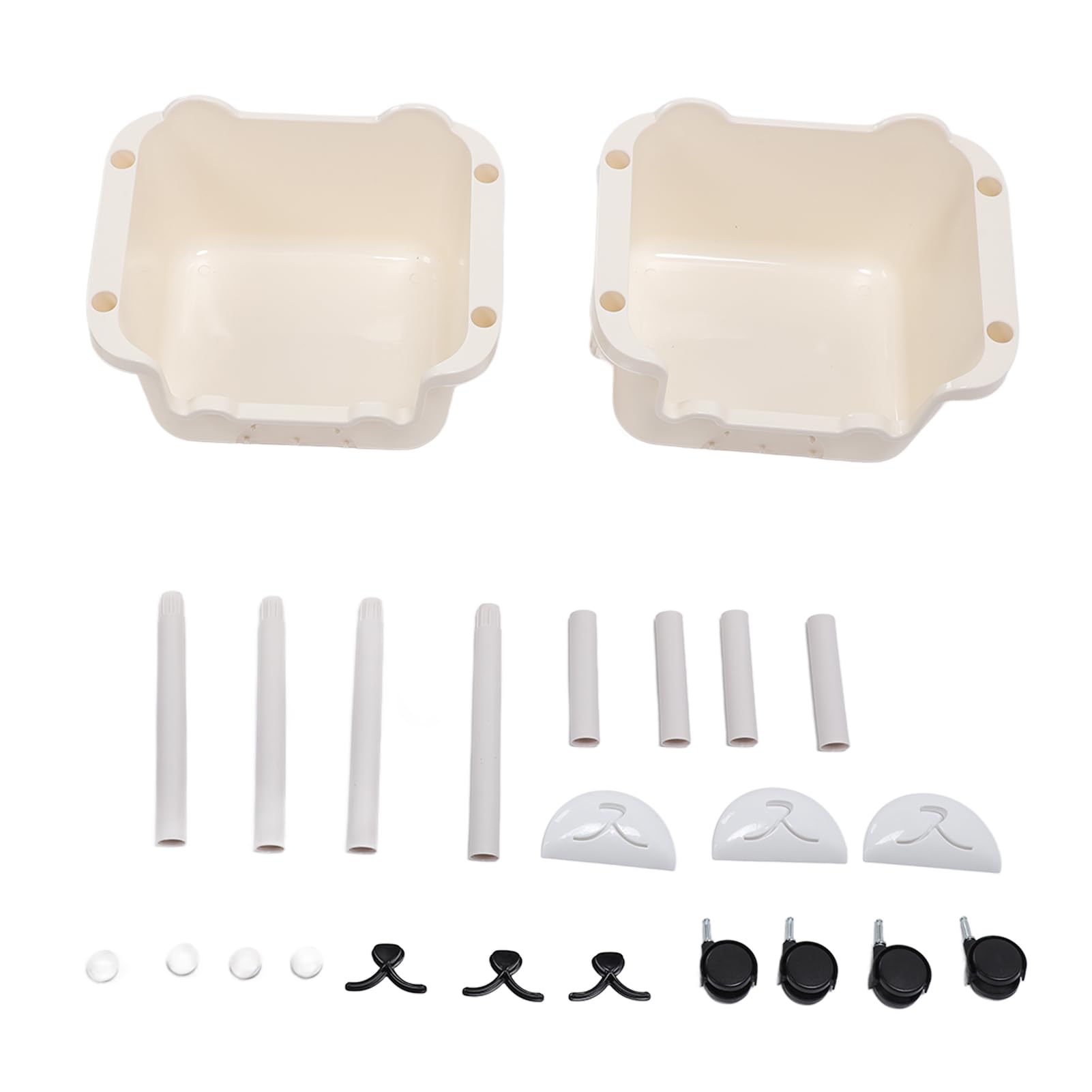 Carro de Almacenamiento con Ruedas, Estantería Compacta, Estante Organizador con Ruedas, Estantería de Gran Capacidad, Carrito Móvil Multiusos para Baño, Cocina, Aula, Lugares Estrechos(2 capas)
