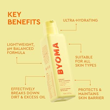 BYOMA Creamy Jelly Cleanser - Gently Removes Makeup and Excess Oil (175ml)
