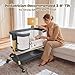 Ezebaby 3 in 1 Baby Bassinet Bedside Sleeper, Rocking Bassinet for Baby with Comfy Mattress & Breathable Full Mesh Sides, 7 Height Adjustable | Portable Crib for Newborns with Lockable Wheels