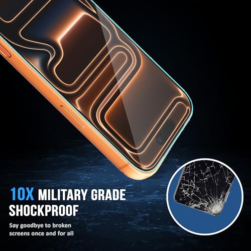 Image of ArmourPro Tempered Glass for iPhone 17 Pro - 9H Screen Protector with Black Border, Anti Scratch, Edge-to-Edge Coverage, HD Clarity, Smooth Touch, Case Friendly | Black