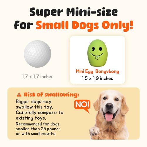 Juguetes Sonoros Mini Huevo para Perros Pequeños (4-Pack) miniatura 3