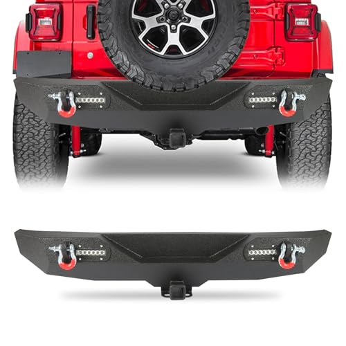 Rear Bumper Fit for Jeep Wrangler JK 2007-2018,w/ 2