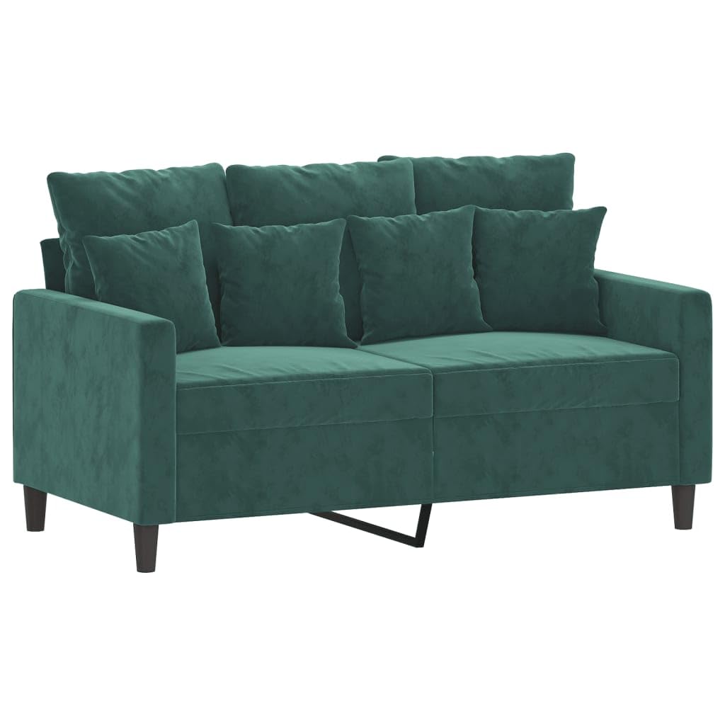 Rantry Set di Divani 2 pz con Cuscini Verde Scuro in Velluto, Set Divano Letto Sofà Soggiorno Divanoletto, Set Divano Moderno Divani per Esterno da Giardino, Esterno Arredamento Model3201702