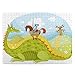 Rompecabezas con Imágenes 500 Piezas,Caballero de fantasía Don Quijote con caballo en Dragon Valley Medieval Fairytale,Juego Familiar Arte de Pared Regalo para Adultos,Adolescentes,Niños,20.4" x 15"