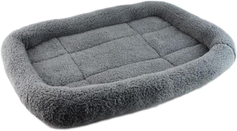 Kisangel Plush for Dogs and Cats Warm Winter House Nest Grey Soft Removable Mat Base for Comfort and Cleanliness for Cozy Sleeping