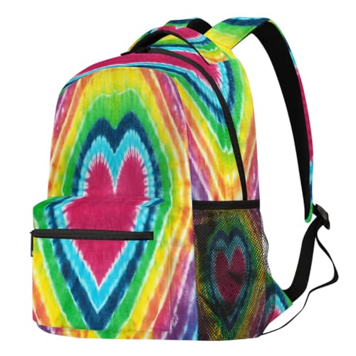 Sac à dos d'école coloré en forme de cœur grand format pour ordinateur