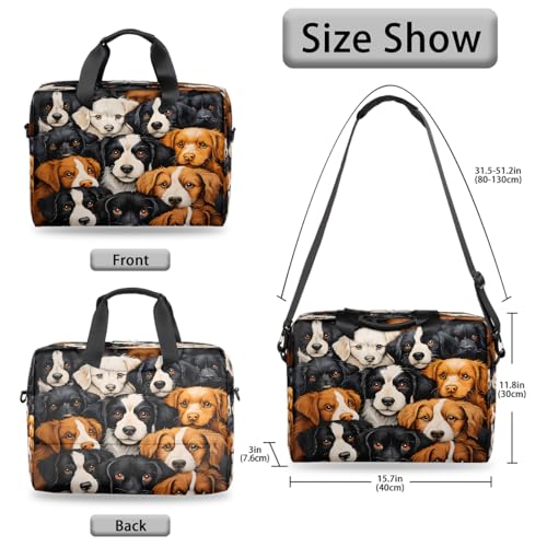 Bolso para laptop 15.6-16 pulgadas con diseño de perros miniatura 6